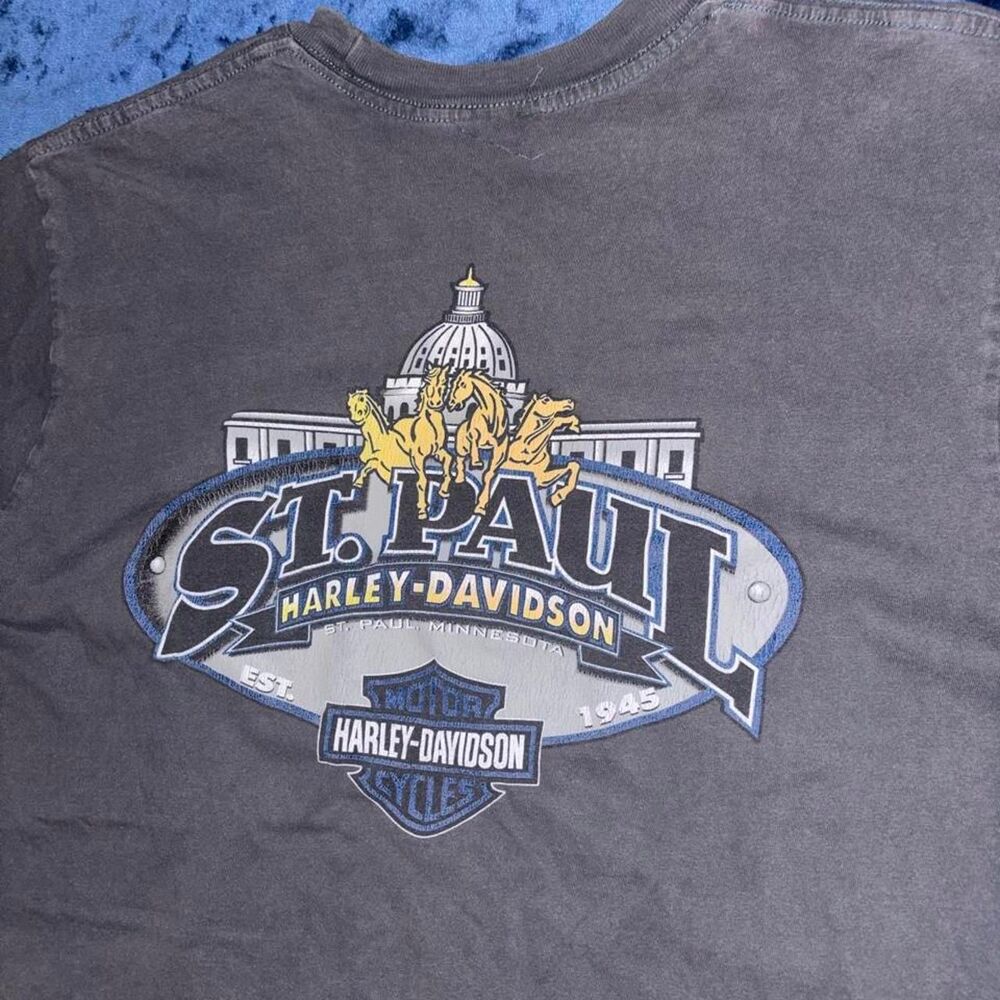 Harley-davidson St. Paul Mens GreyT-shirt